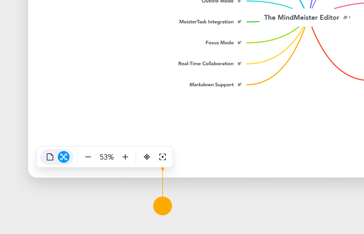 Mindmap zentrieren Symbol