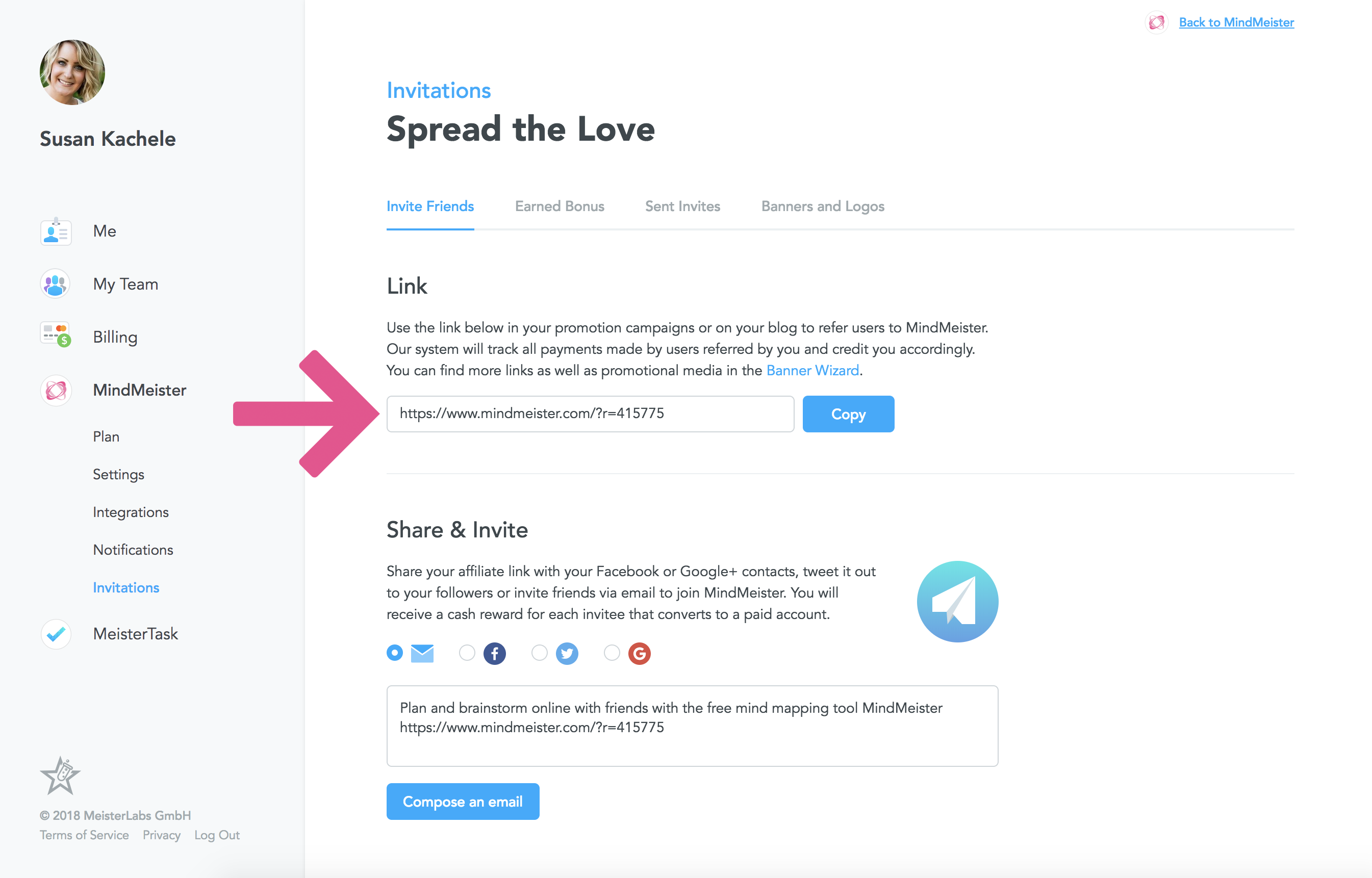 Spread the Love (Referral Program) – MindMeister Help