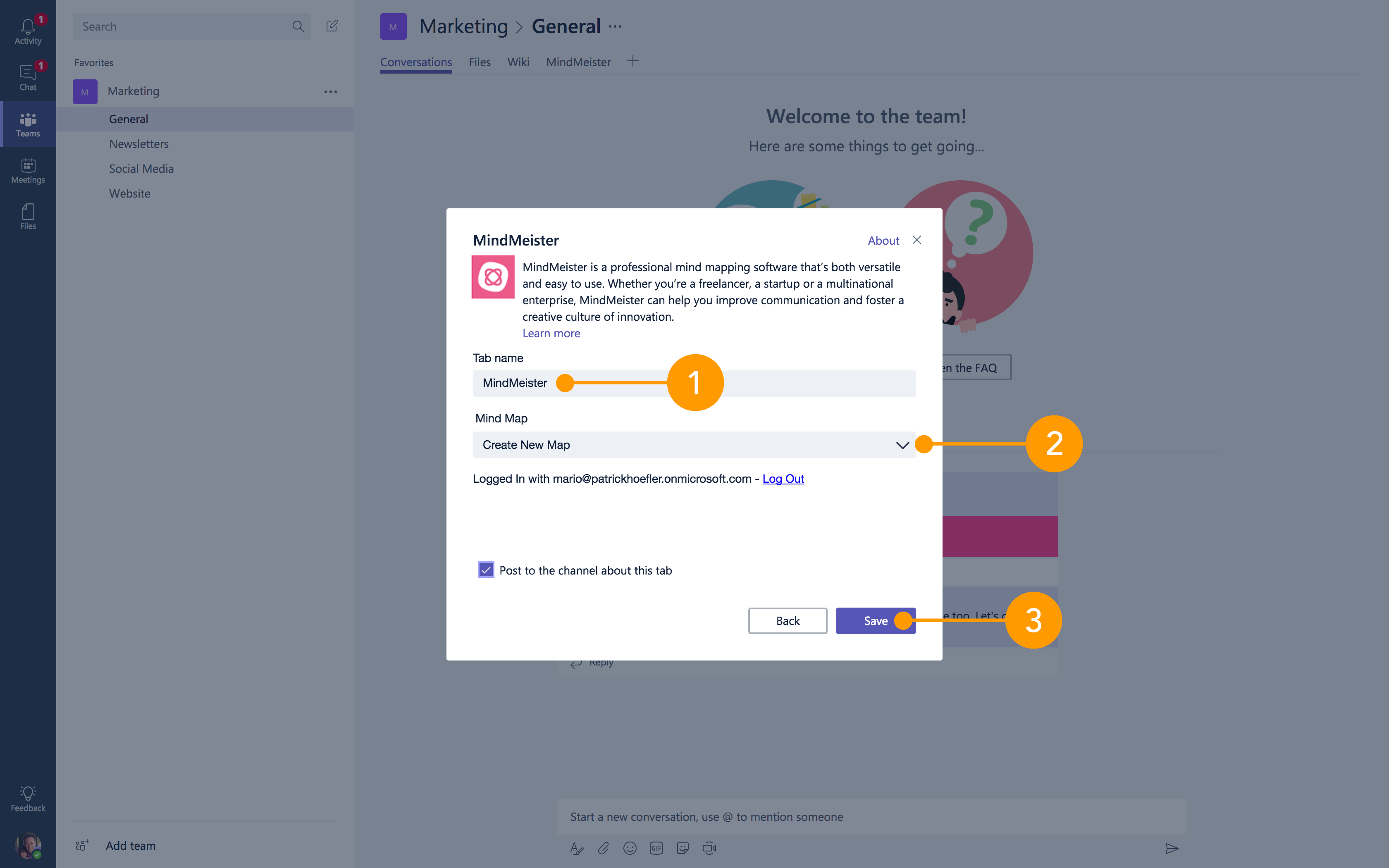 Microsoft Teams Integration – MindMeister Help