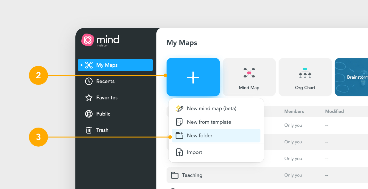 Organize Your Mind Maps Into Folders – MindMeister Help
